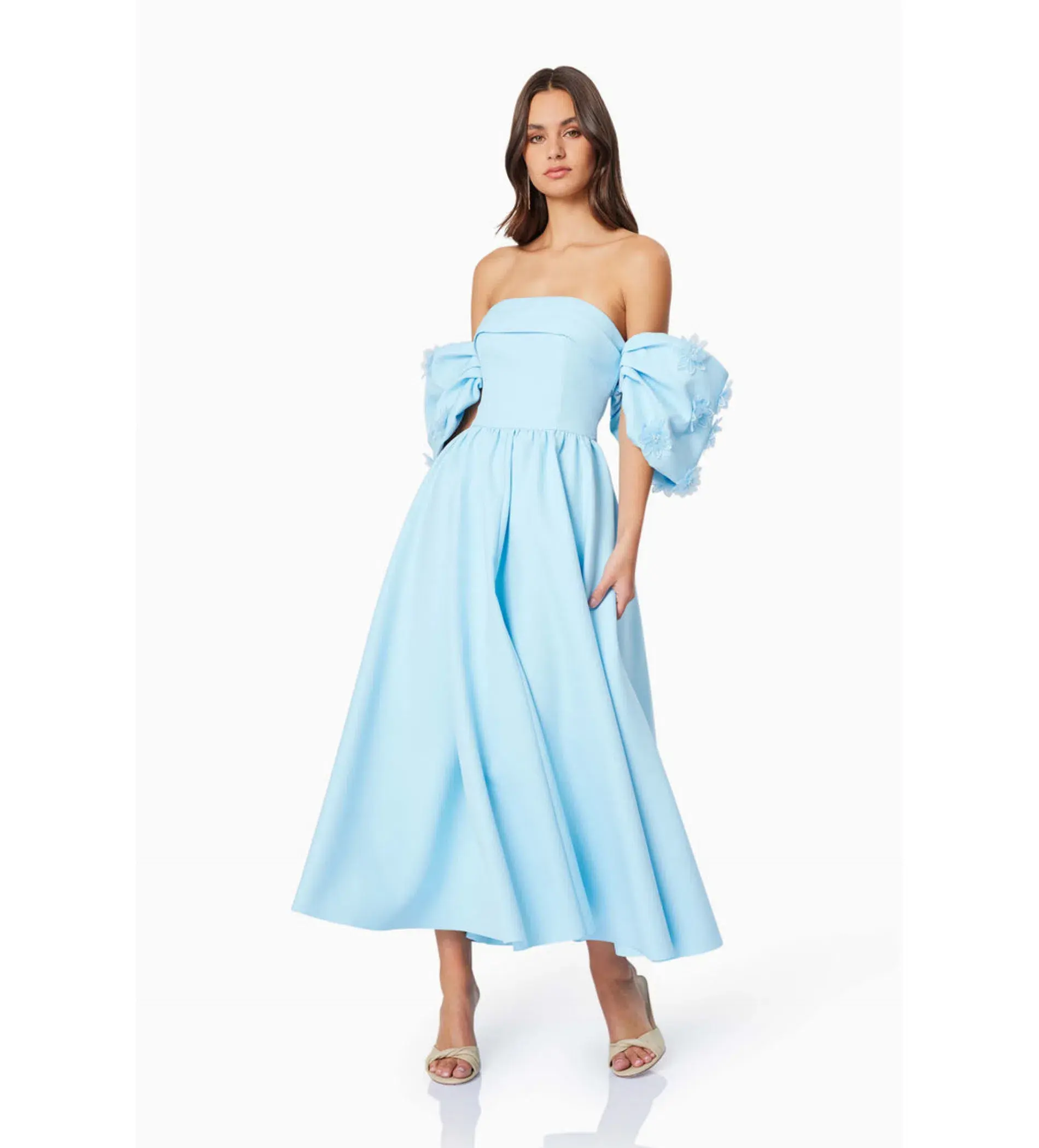 Elliatt Destiny Midi Dress Blue Size AU 14 - Image 2