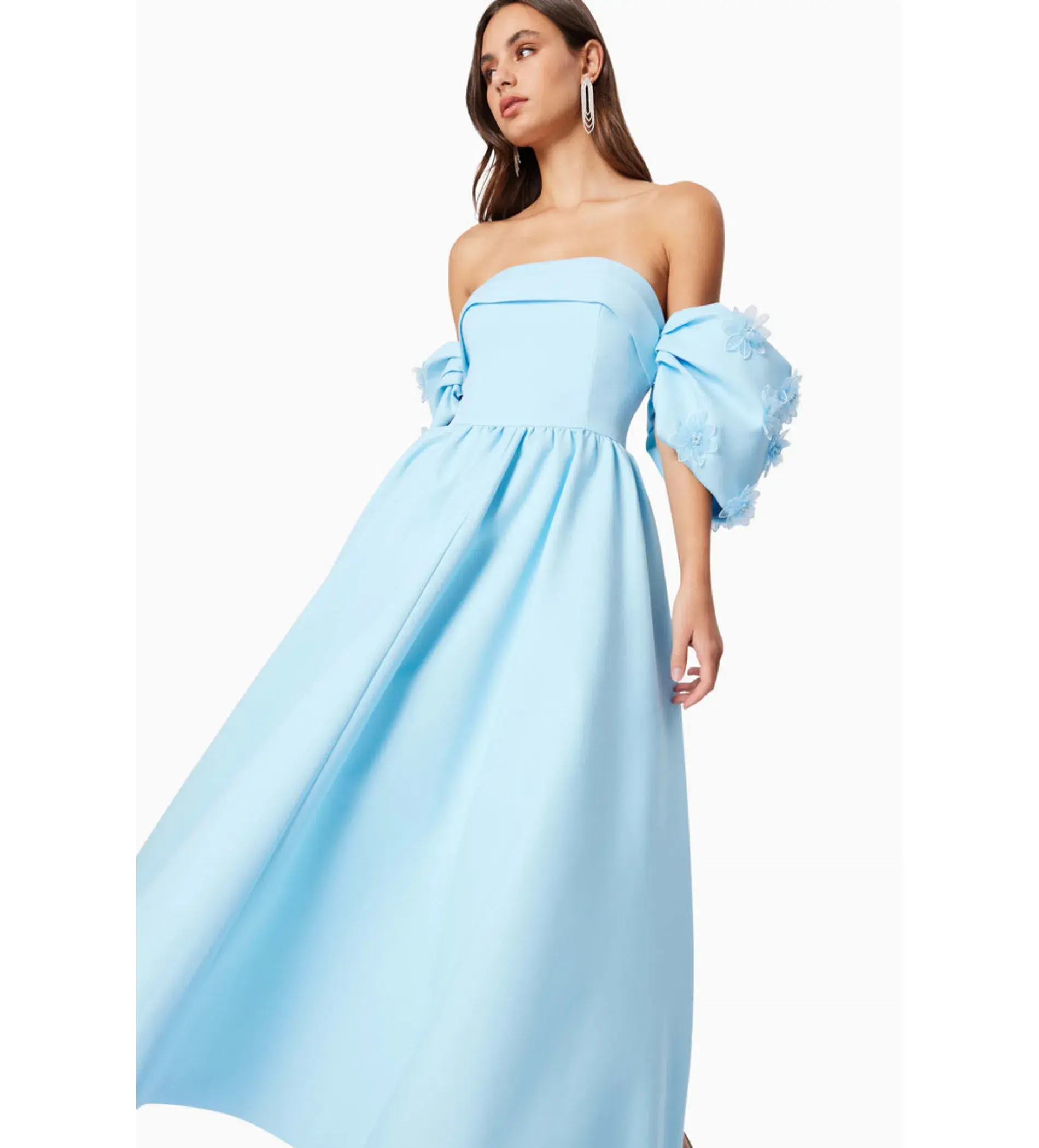 Elliatt Destiny Midi Dress Blue Size AU 14 - Image 3
