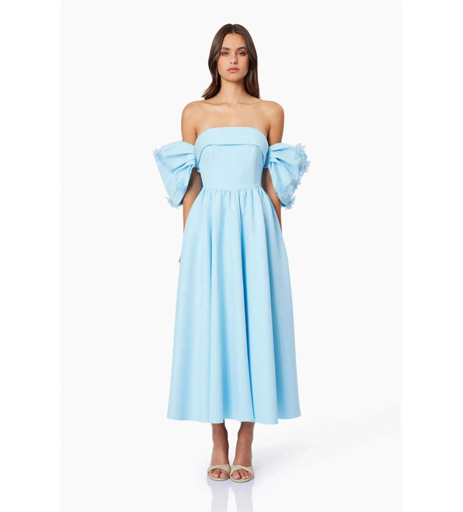 Elliatt Destiny Midi Dress Blue Size AU 16 - Image 1