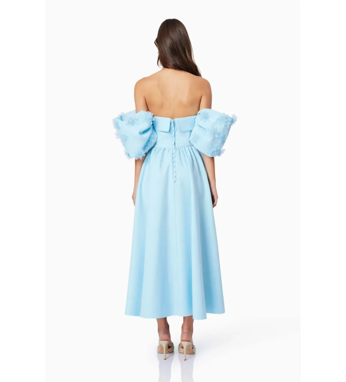 Elliatt Destiny Midi Dress Blue Size AU 16 - Image 4