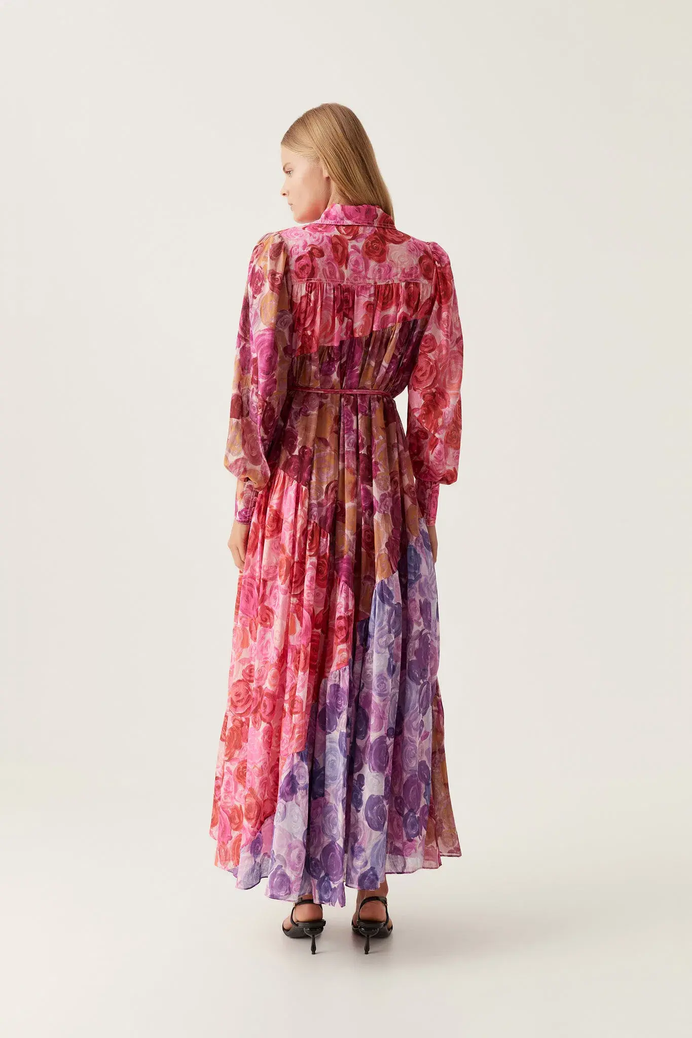 Aje Collisions Smock Maxi Dress Kaleidoscopic Rose Size 16 - Image 3