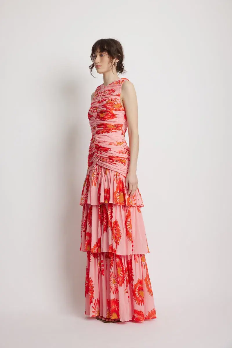 Sunset Lover Wildflower Full Length Dress Floral Size 12 - Image 2