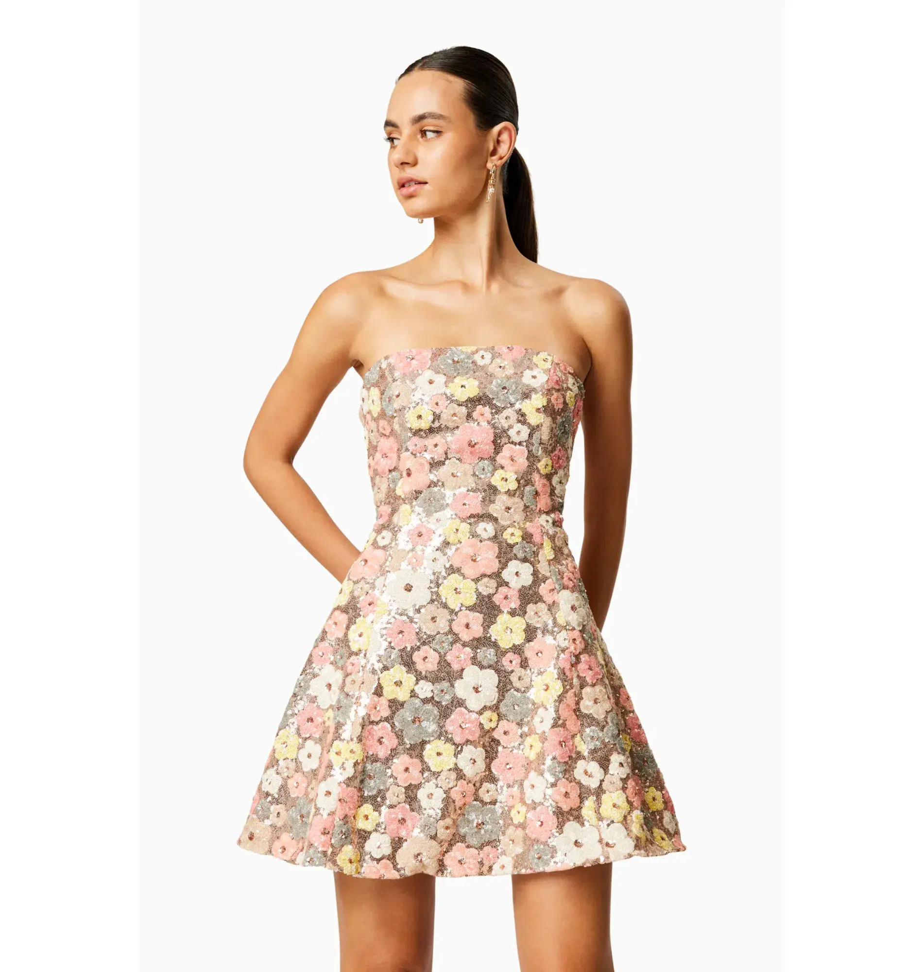 Elliatt Forsythia Mini Dress Floral Size AU 8  - Image 3