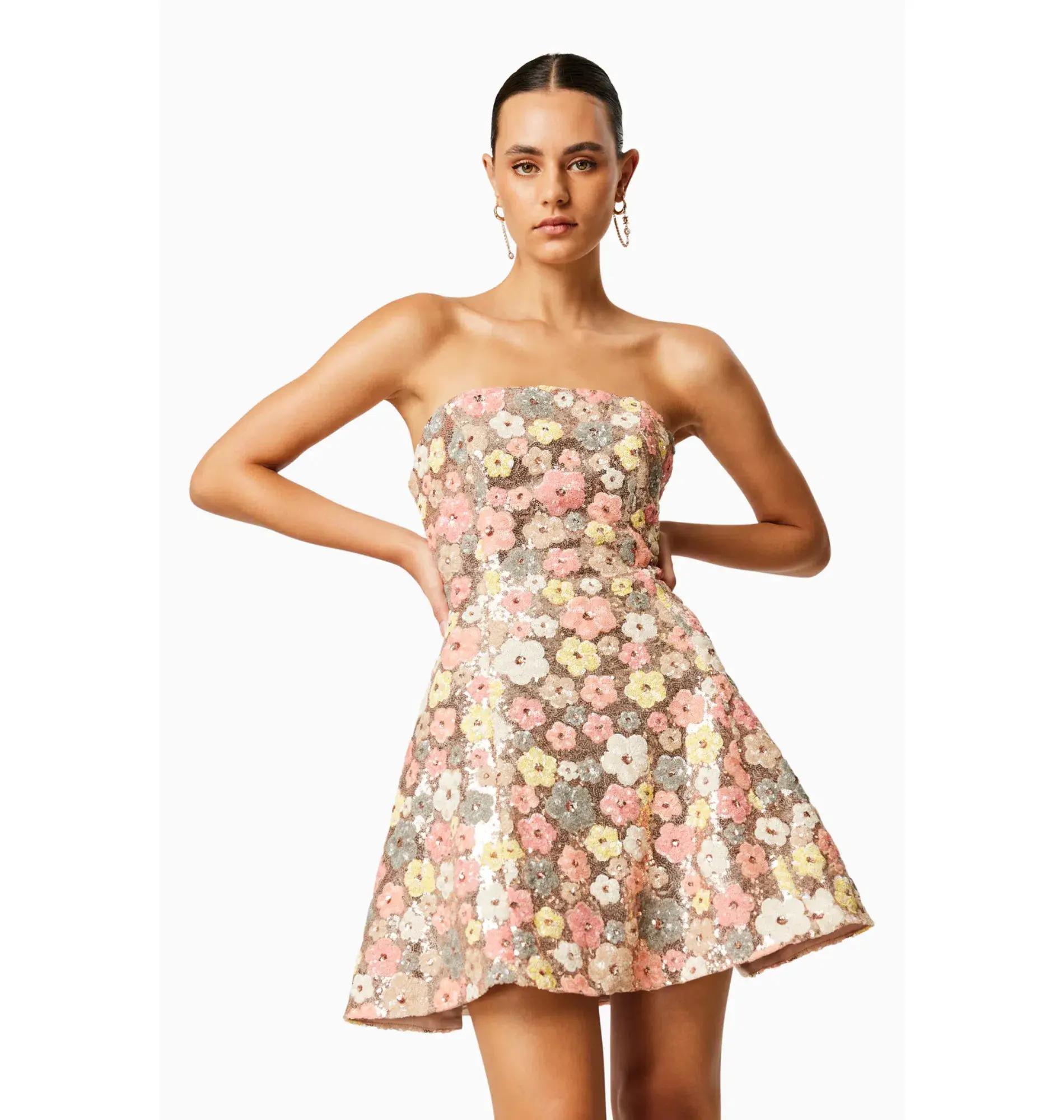 Elliatt Forsythia Mini Dress Floral Size AU 8  - Image 2