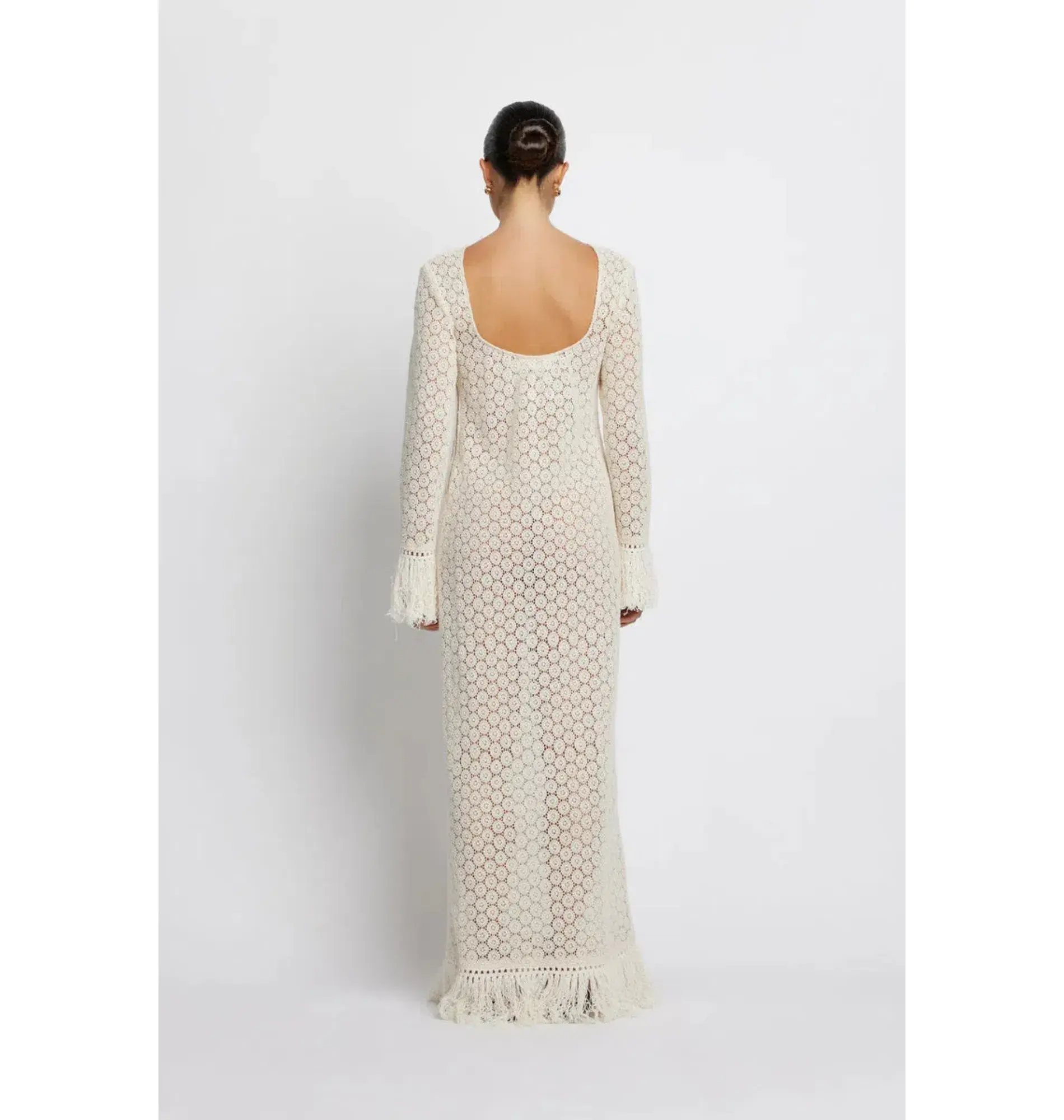 Sunset Lover Coral Crochet Dress Natural Size AU 8 - Image 2