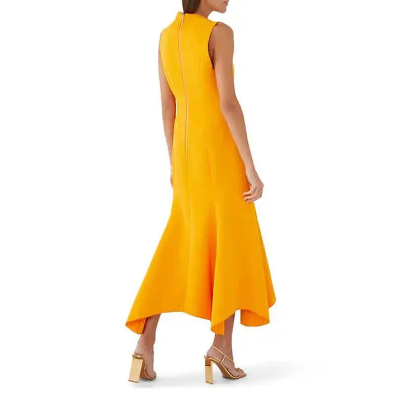Acler Chalkstone Maxi Dress in Orange Size AU 10 - Image 2