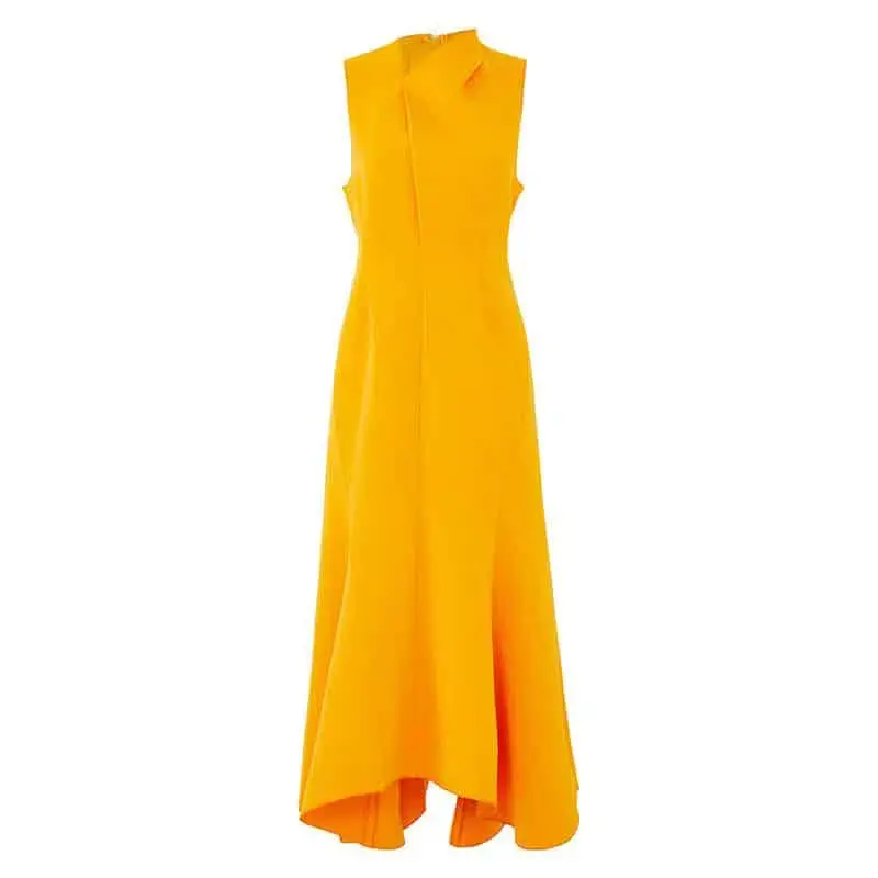 Acler Chalkstone Maxi Dress in Orange Size AU 10 - Image 4