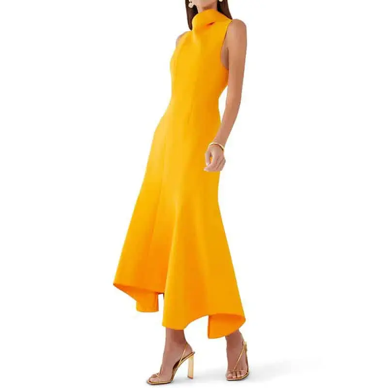 Acler Chalkstone Maxi Dress in Orange Size AU 10 - Image 1