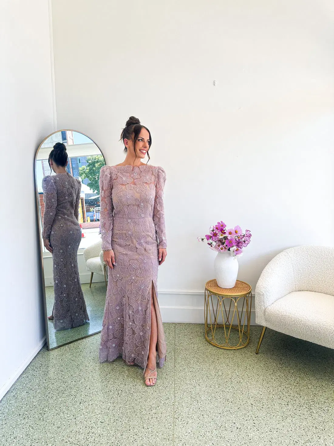 Elliatt Darcy Gown Dusty Lilac Size AU 8 - Image 3