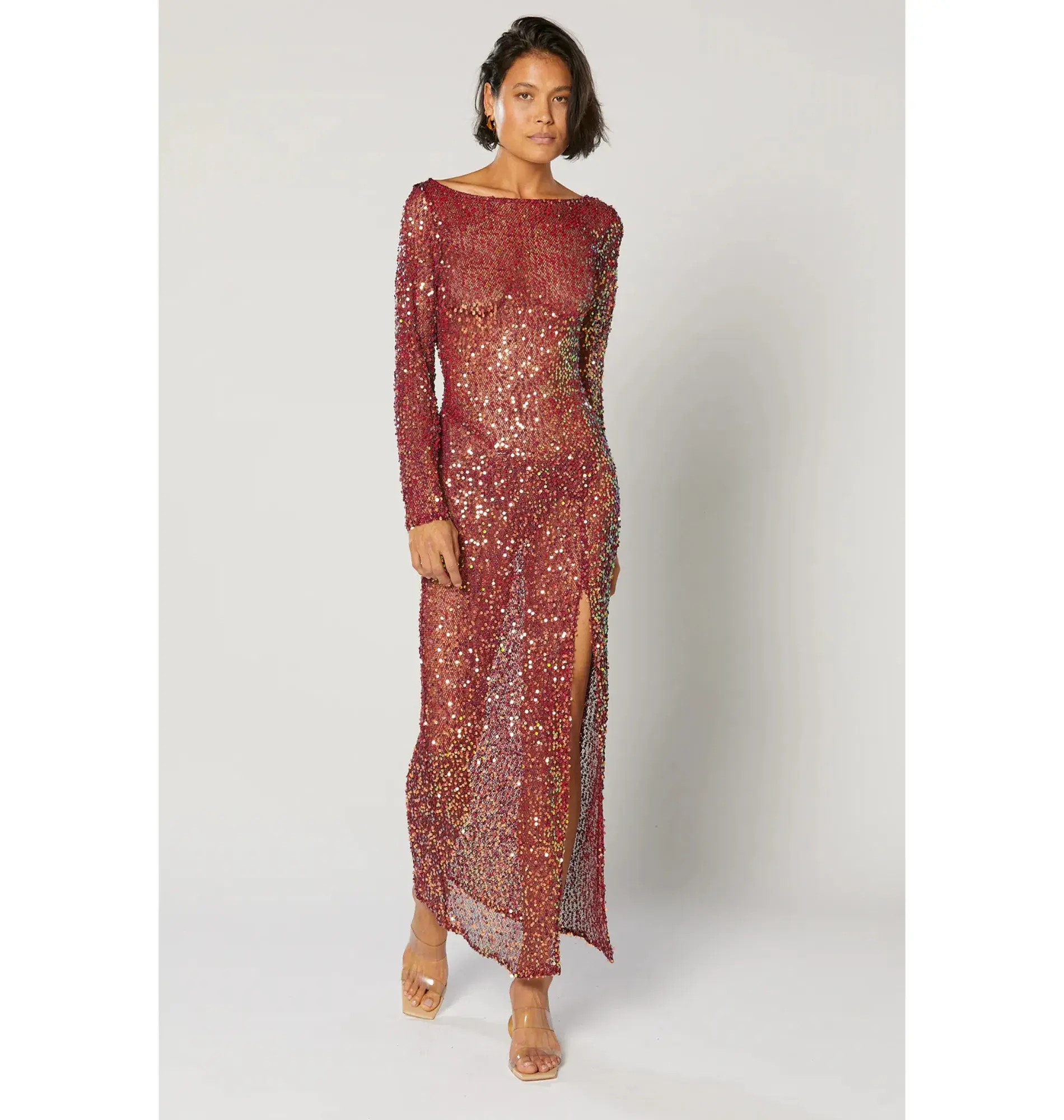Winona Jiana Classic Dress in Burgundy Size AU 8 - Image 1