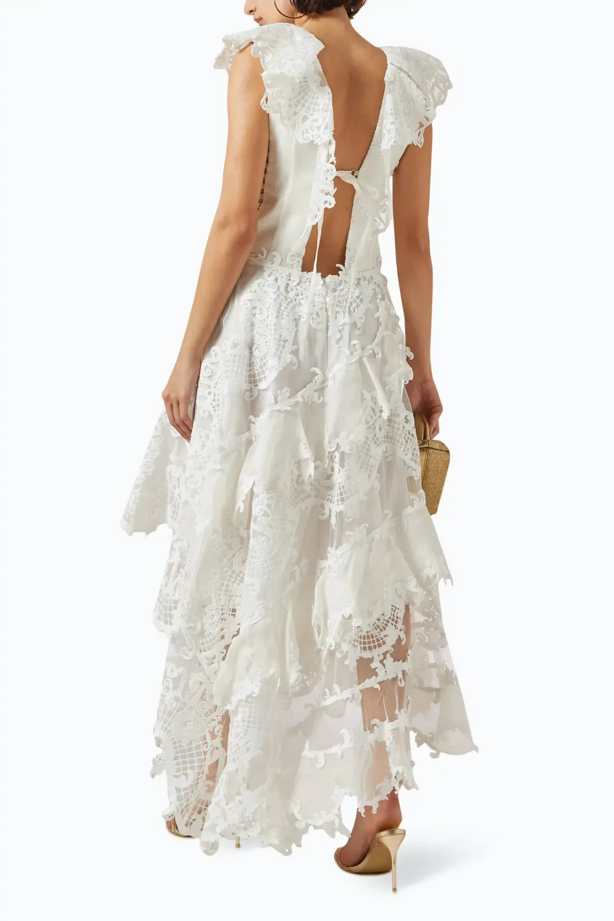Zimmermann Coaster Corset Laced Gown In Ivory Size 0 / AU 8 - Image 2