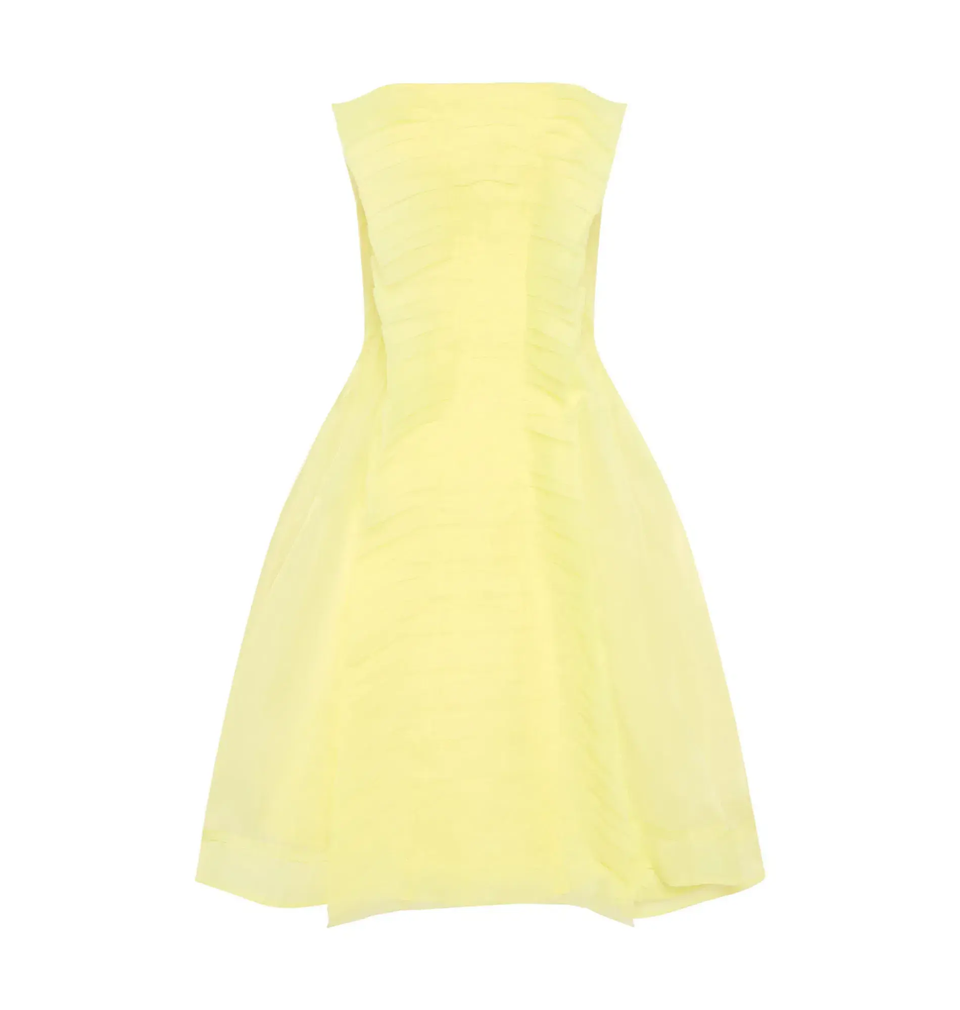 Aje Astrid Strapless Mini Dress Soft Lemon Yellow Size AU 8 - Image 4
