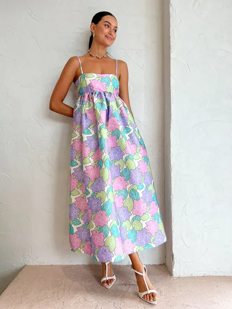 Alemais Luella Midi Dress In Lilac Size AU 16 - Image 1