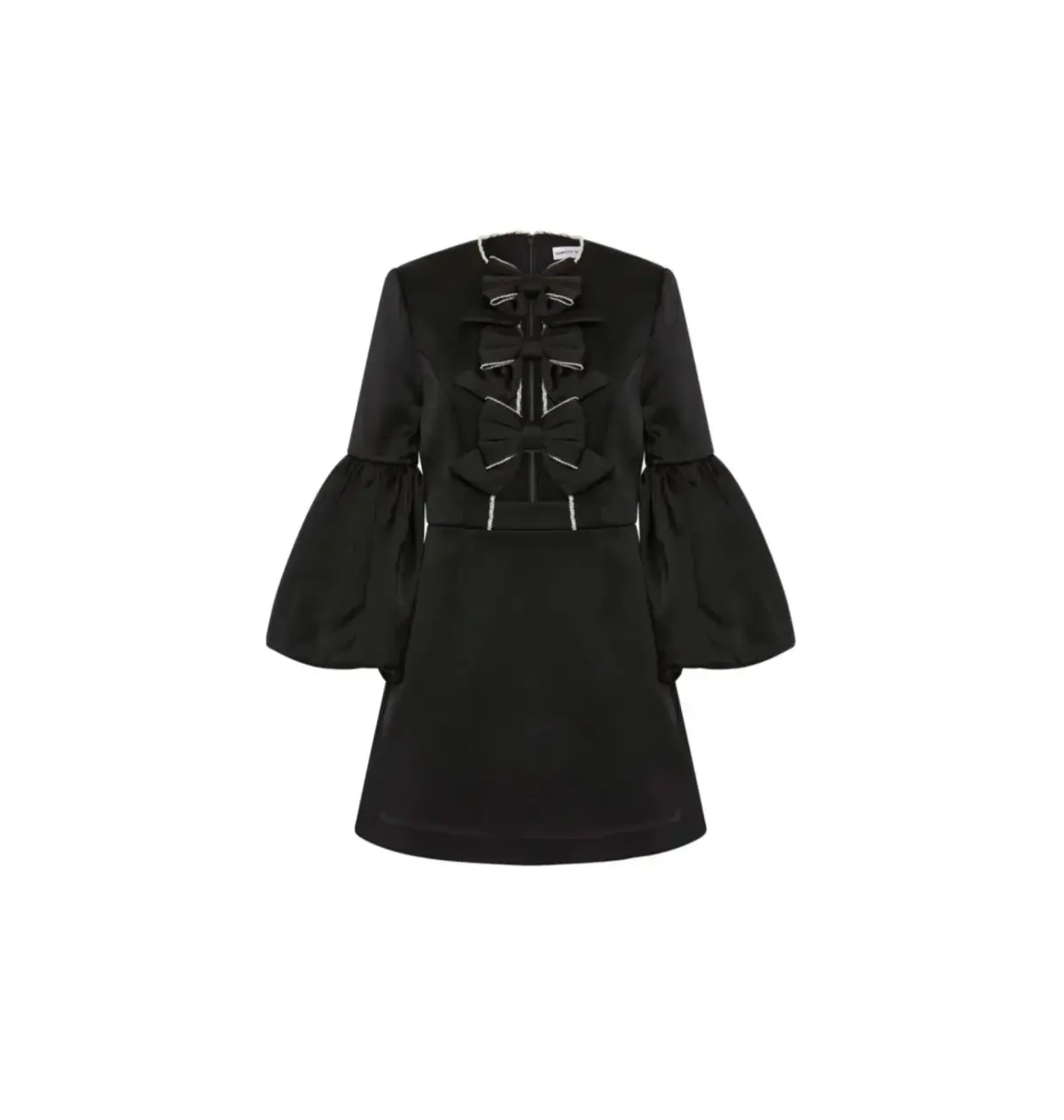 Rebecca Vallance Augustine Bow Mini Dress Black Size AU 16 - Image 6