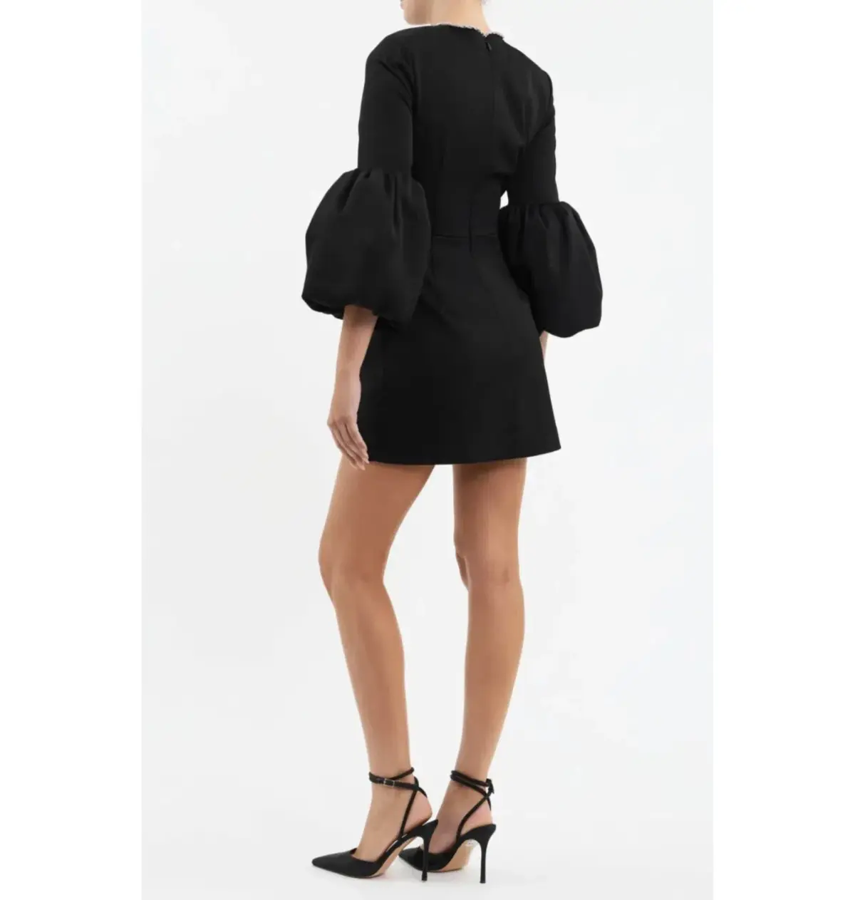 Rebecca Vallance Augustine Bow Mini Dress Black Size AU 16 - Image 5