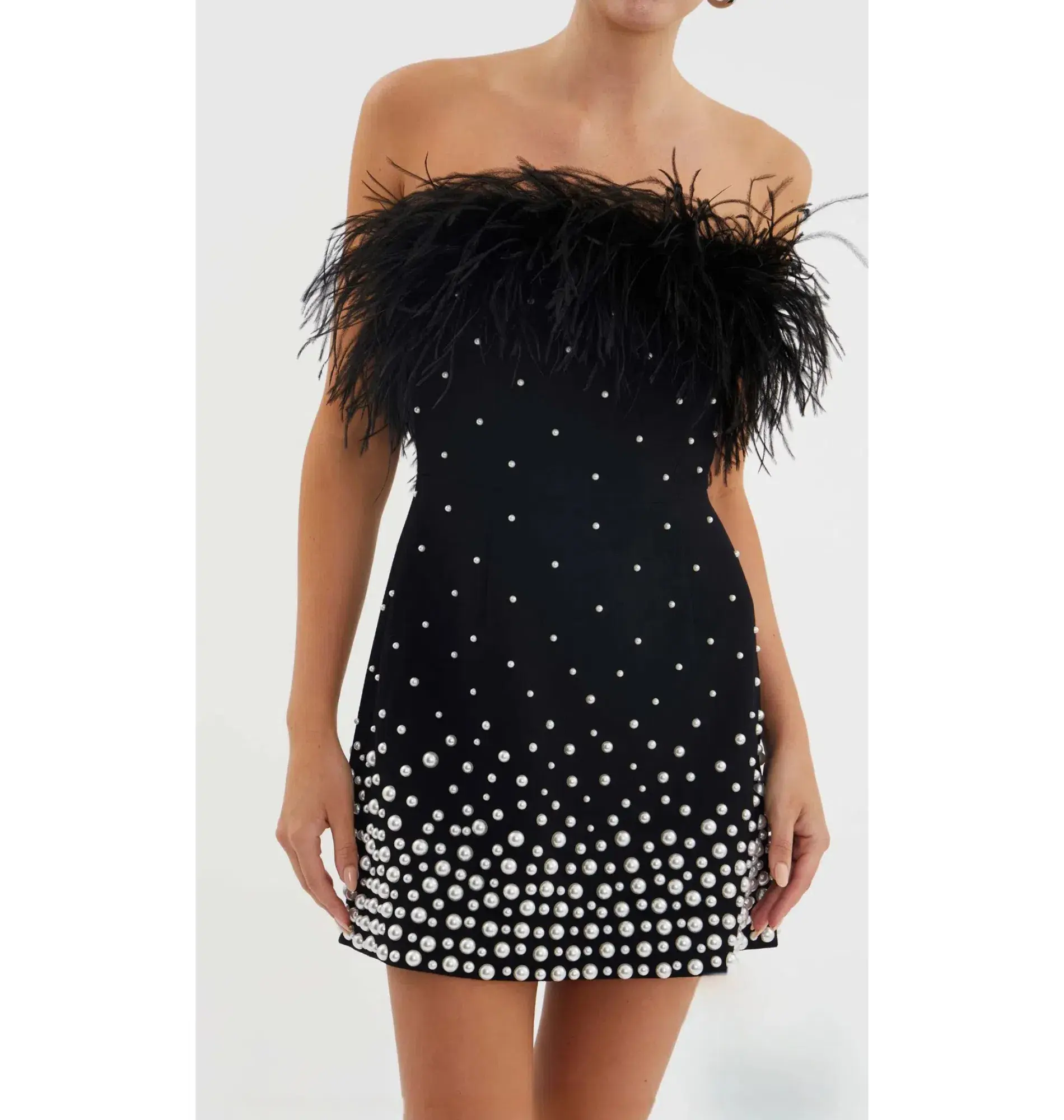 Rebecca Vallance Anelise Mini Dress Black Size AU 14 - Image 4