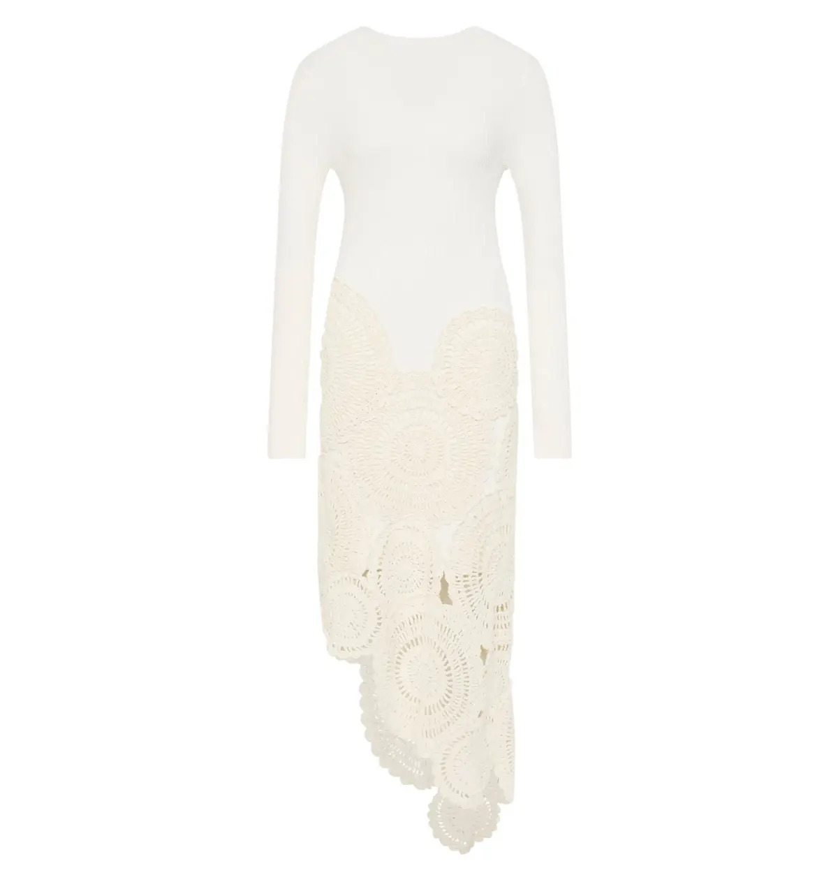 Aje Mosaic Crochet Midi Dress Ivory Size Small / AU 8 - Image 5