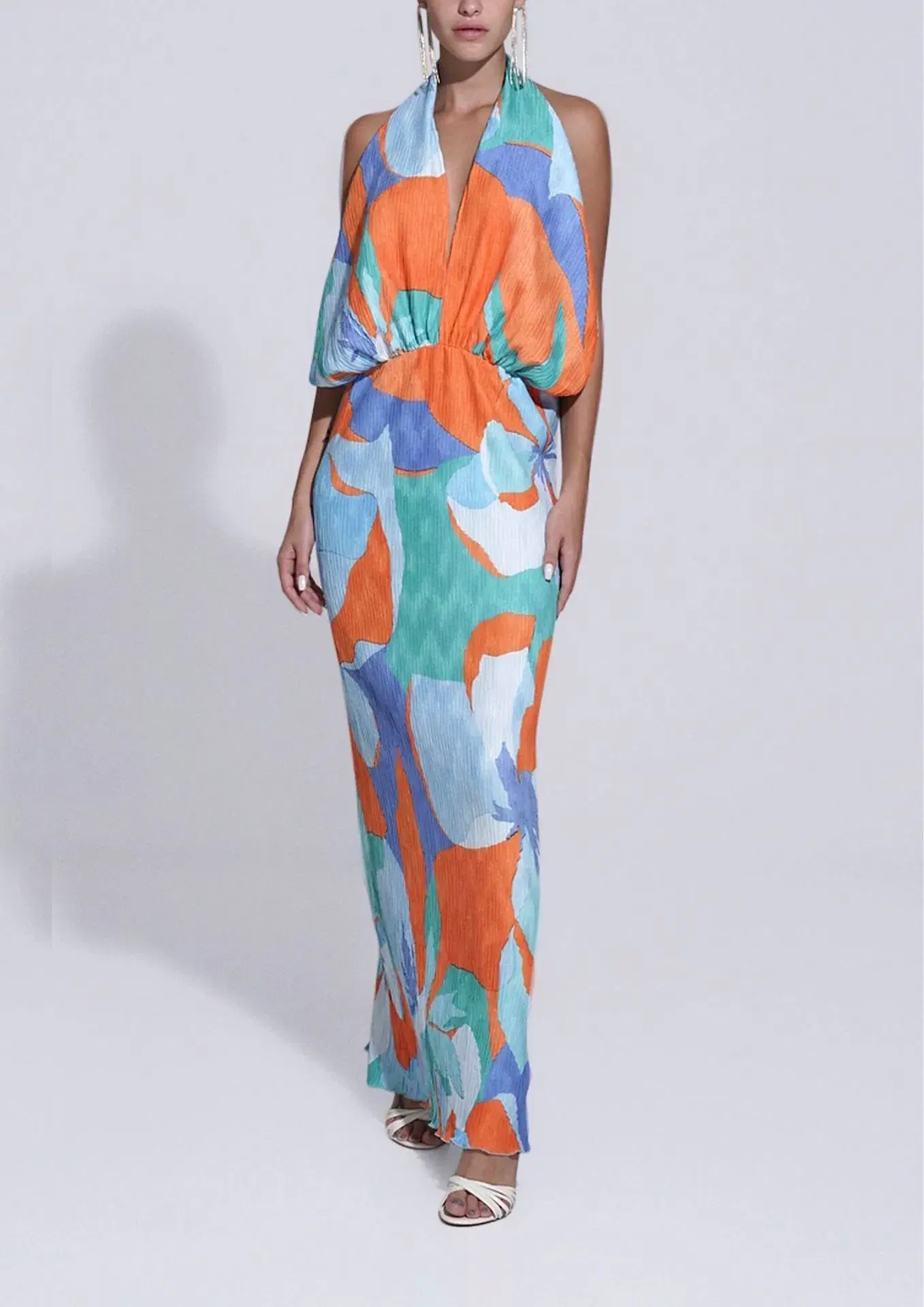 L'Idee Riviera Sleeveless Gown Capri Orange Size AU 10 - Image 1