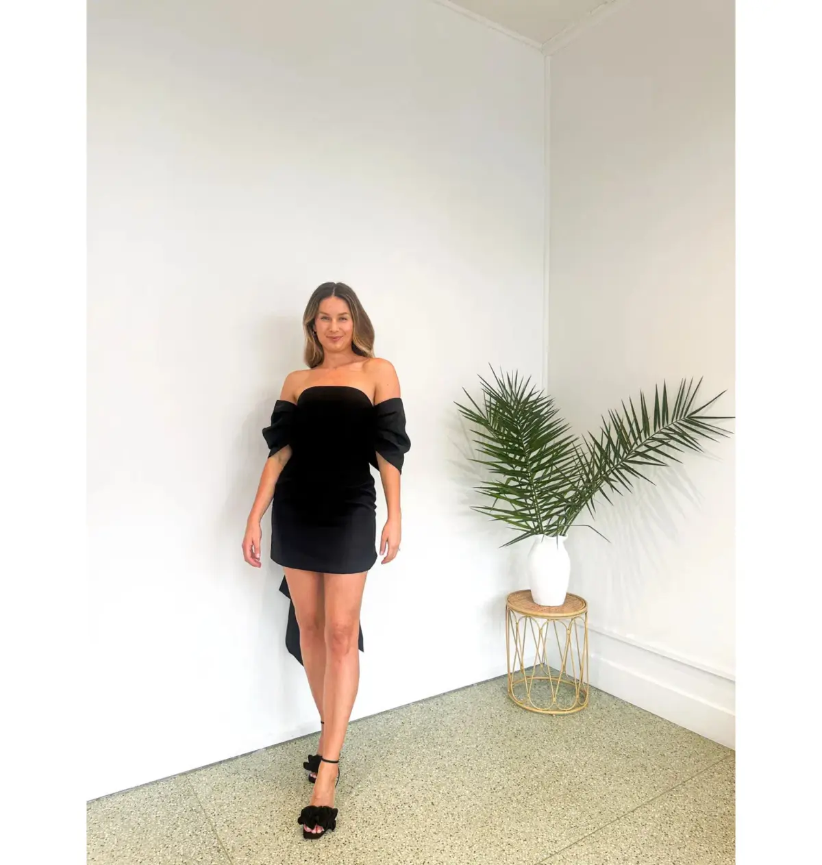 Elliatt Calypso Mini Dress Black Size AU 14 - Image 4