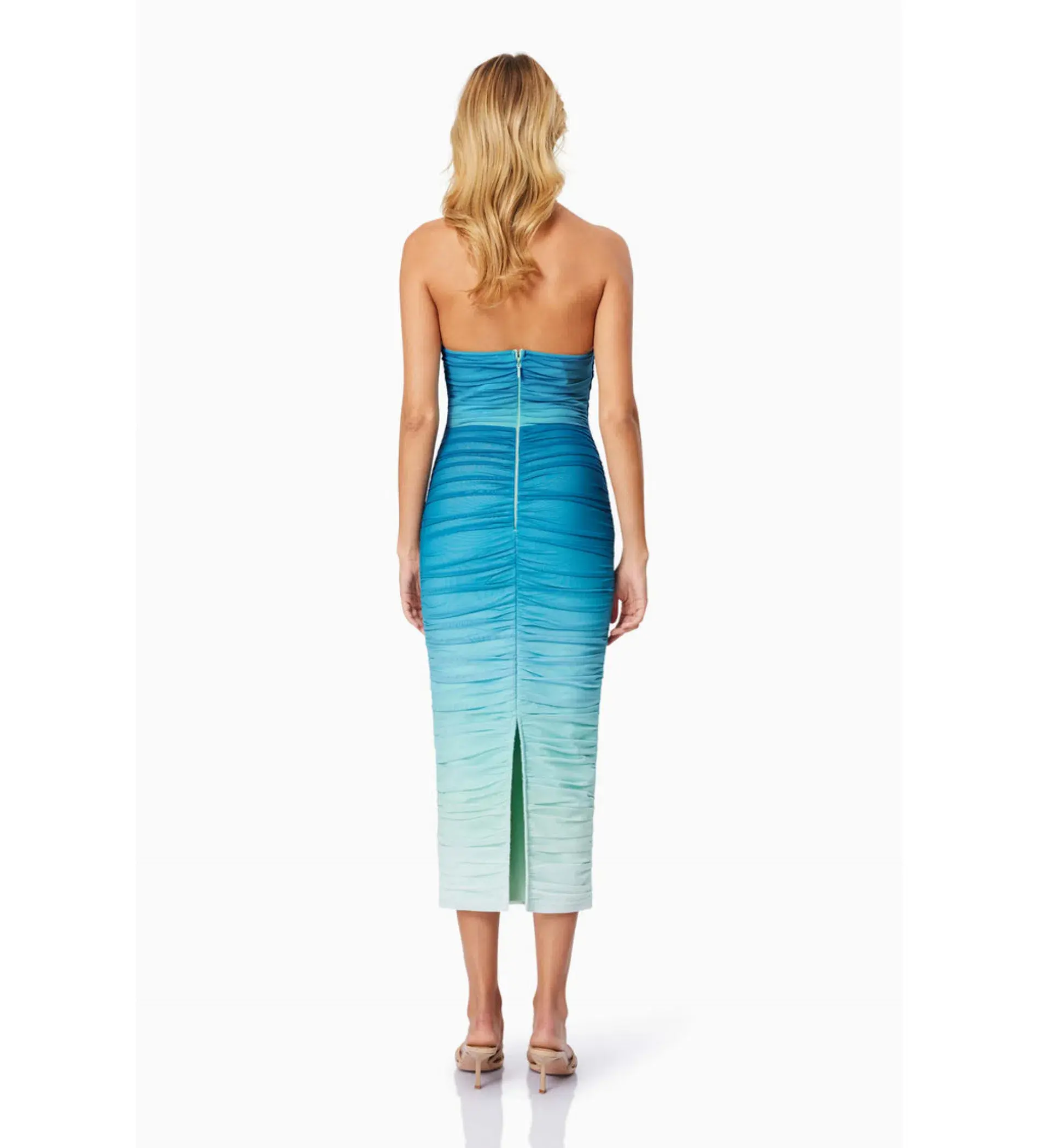 Elliatt Brielle Midi Dress Blue Size AU 10 - Image 3