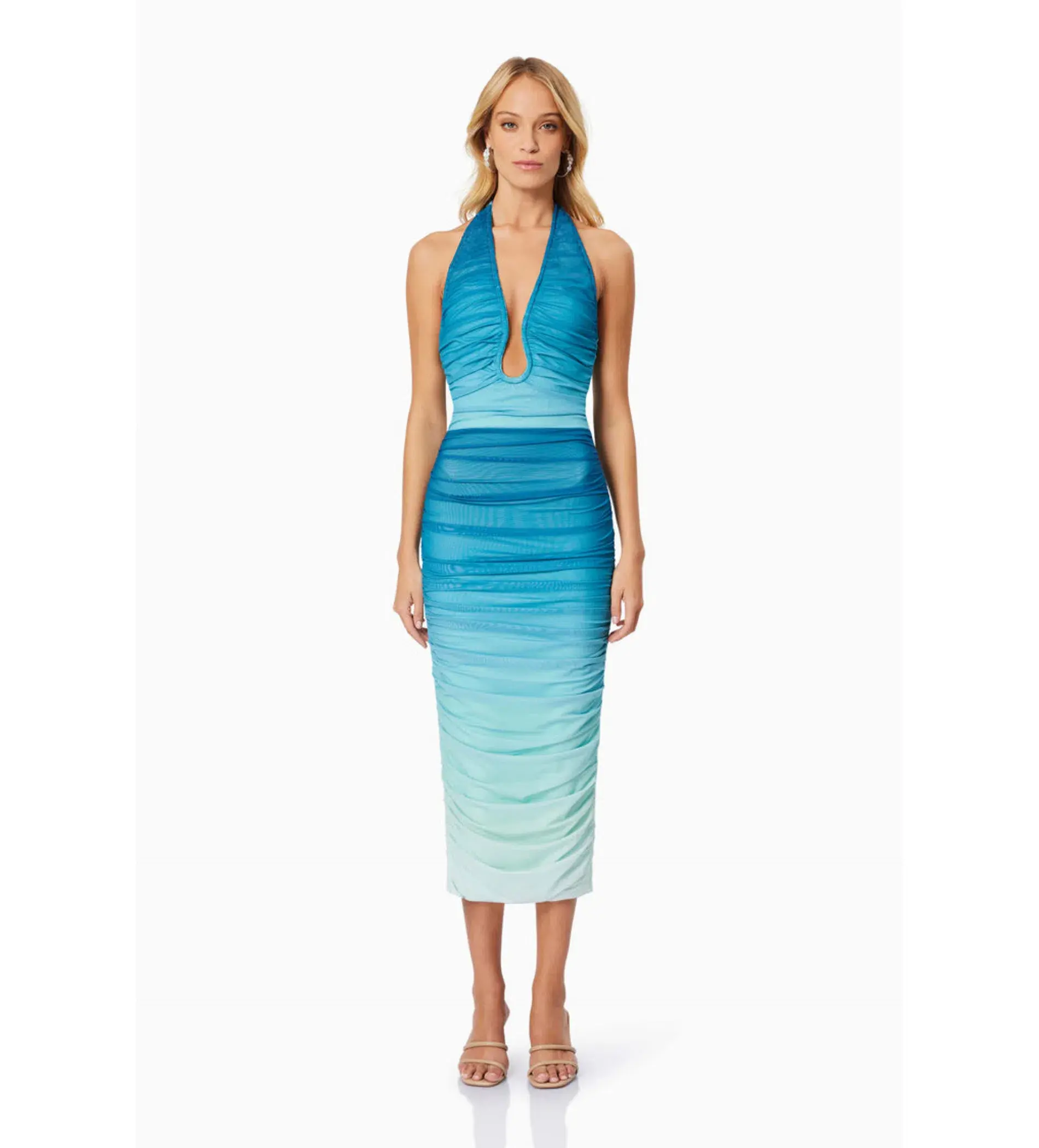 Elliatt Brielle Midi Dress Blue Size AU 12 - Image 1
