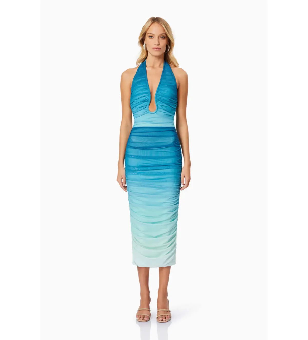 Elliatt Brielle Midi Dress Blue Size AU 14 - Image 1