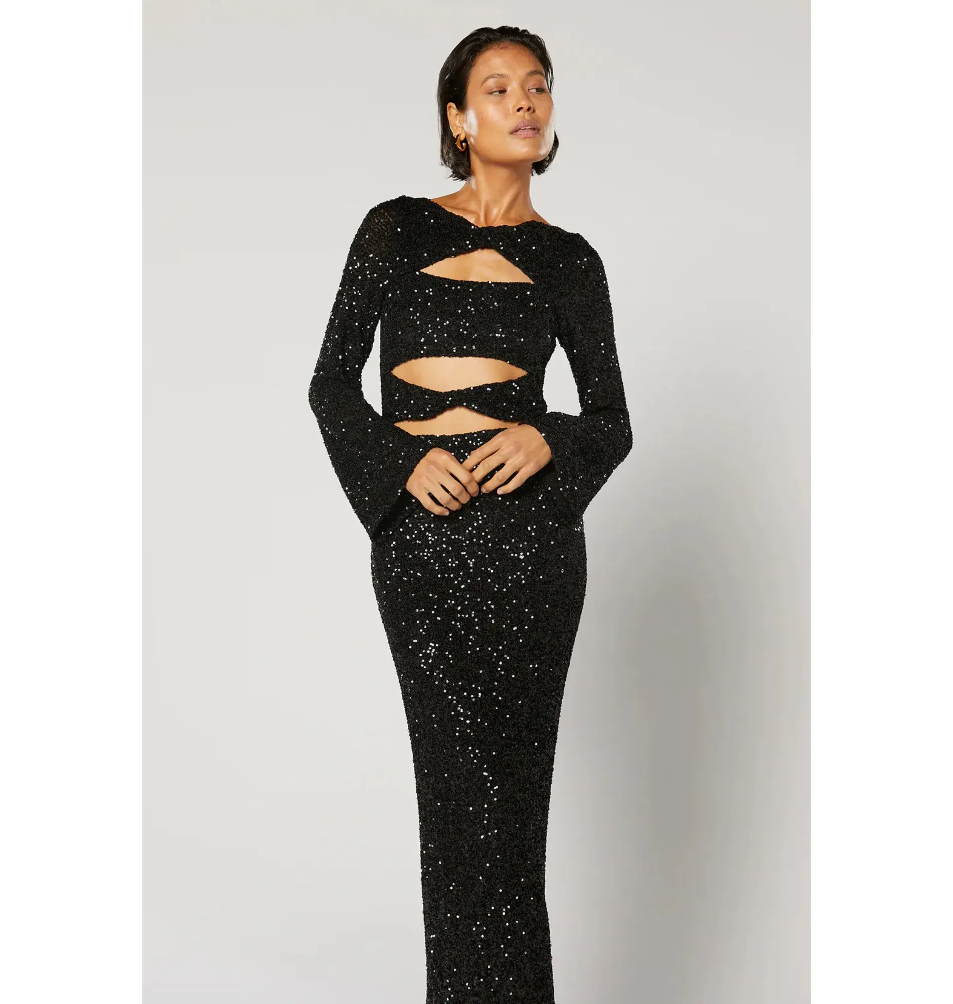 Winona Halle Midi Dress Black Size AU 12 - Image 2