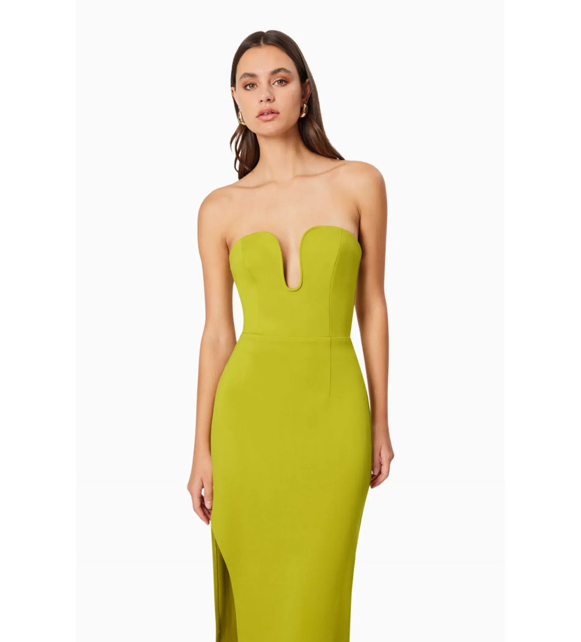 Elliatt Eden Maxi Dress Chartreuse Size 14 - Image 2