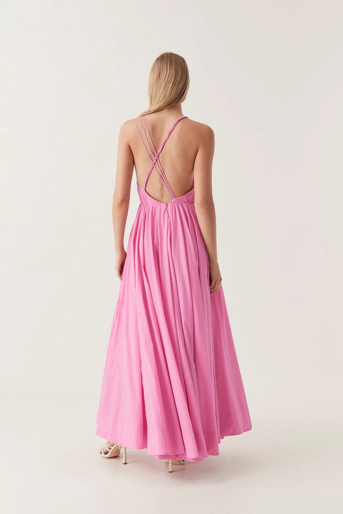 Aje Vellum Maxi Dress Cerise Pink Size 14  - Image 2