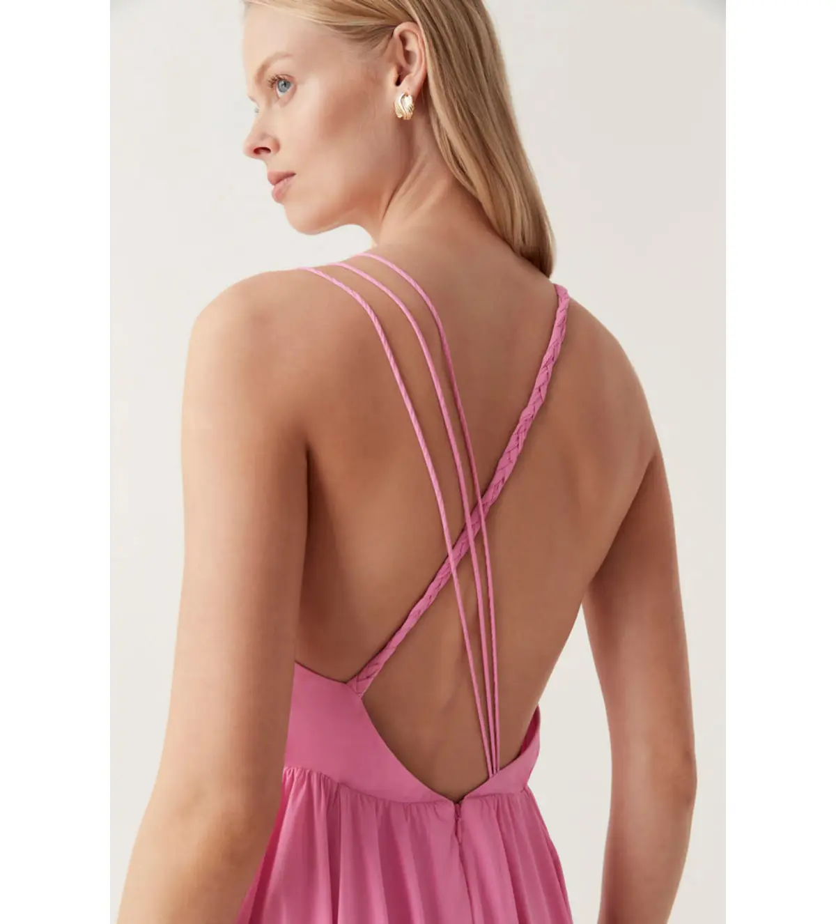 Aje Vellum Maxi Dress Cerise Pink Size 14  - Image 3