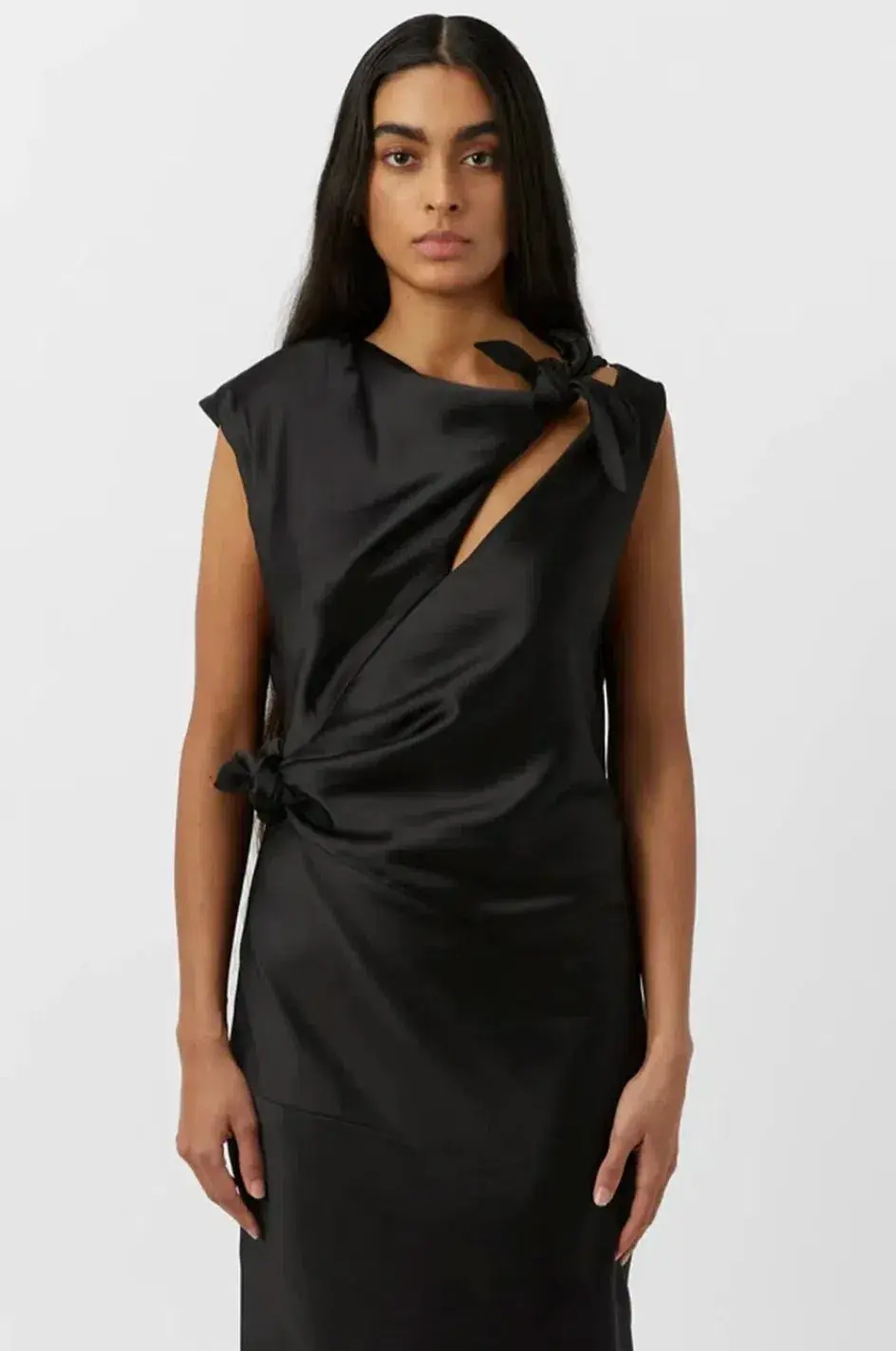 Camilla & Marc Karsten Knot Maxi Dress Black Size 10 - Image 3
