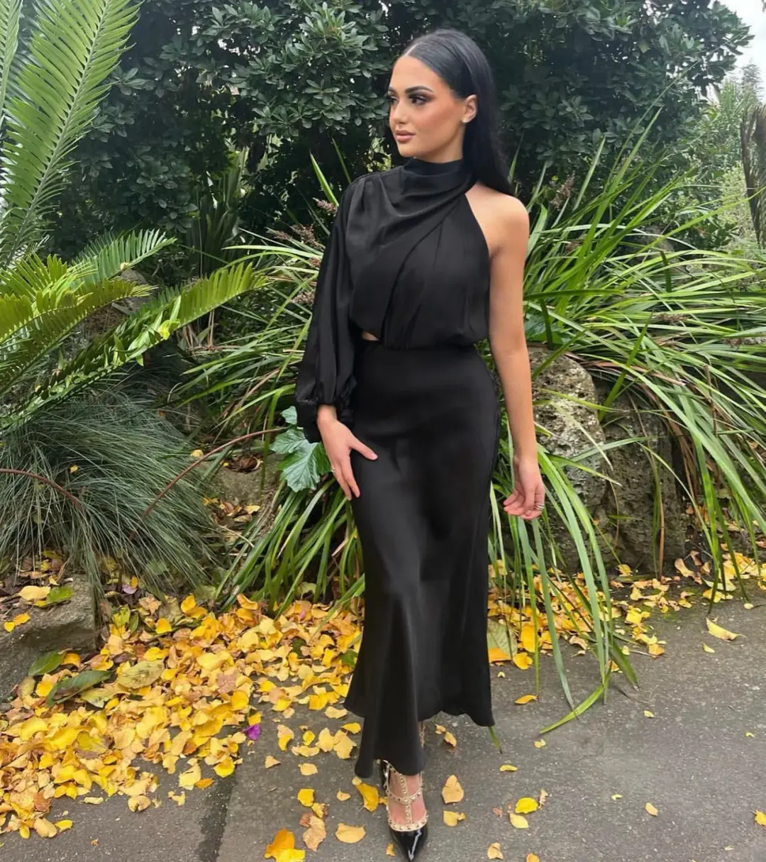 Sheike Olivia One Shoulder Dress Black in Size 8 for rent on The Volte - main image