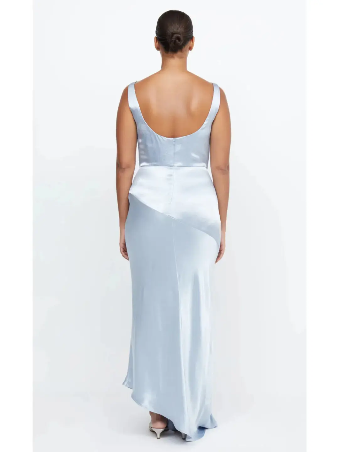 Bec & Bridge Moon Dance Cowl Neck Dress in Dusty Blue in Size 10 for rent on The Volte - main image