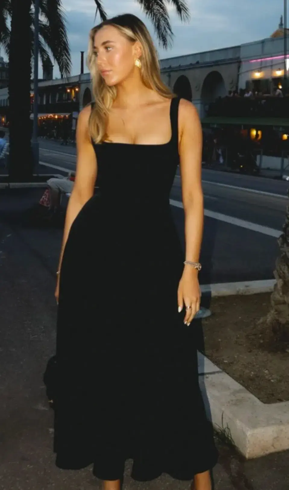 Odd Muse The Ultimate Muse High Waist Square Neck Midi Dress Black Size 10 - Image 5