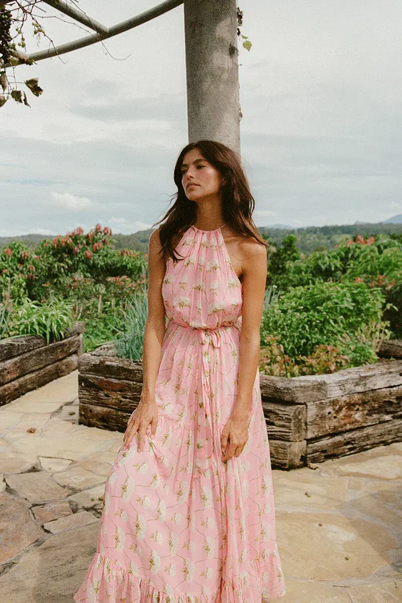Palm Noosa Bluebell Dress in Pink Diamond Hydrangea Size 8 - Image 7