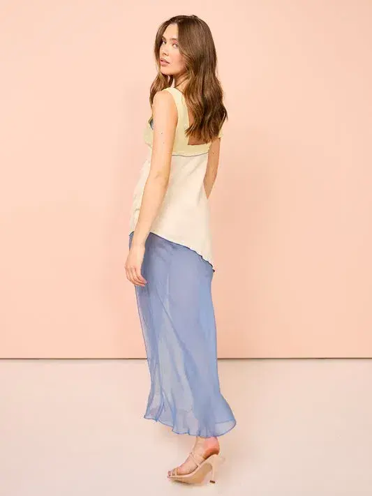 Sir The Label Thames Splice Midi Dress Ecru Multi Size 2 / AU 10  - Image 5