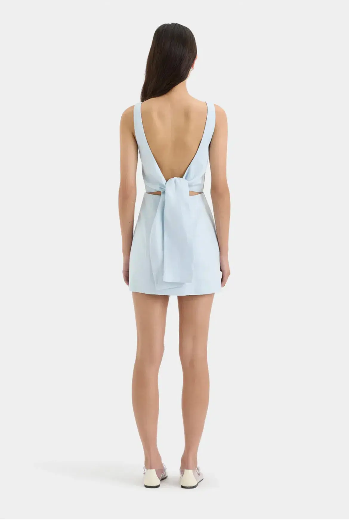 Sir The Label Iris Tie Mini Dress Light Blue Size 1 / AU 8 - Image 3