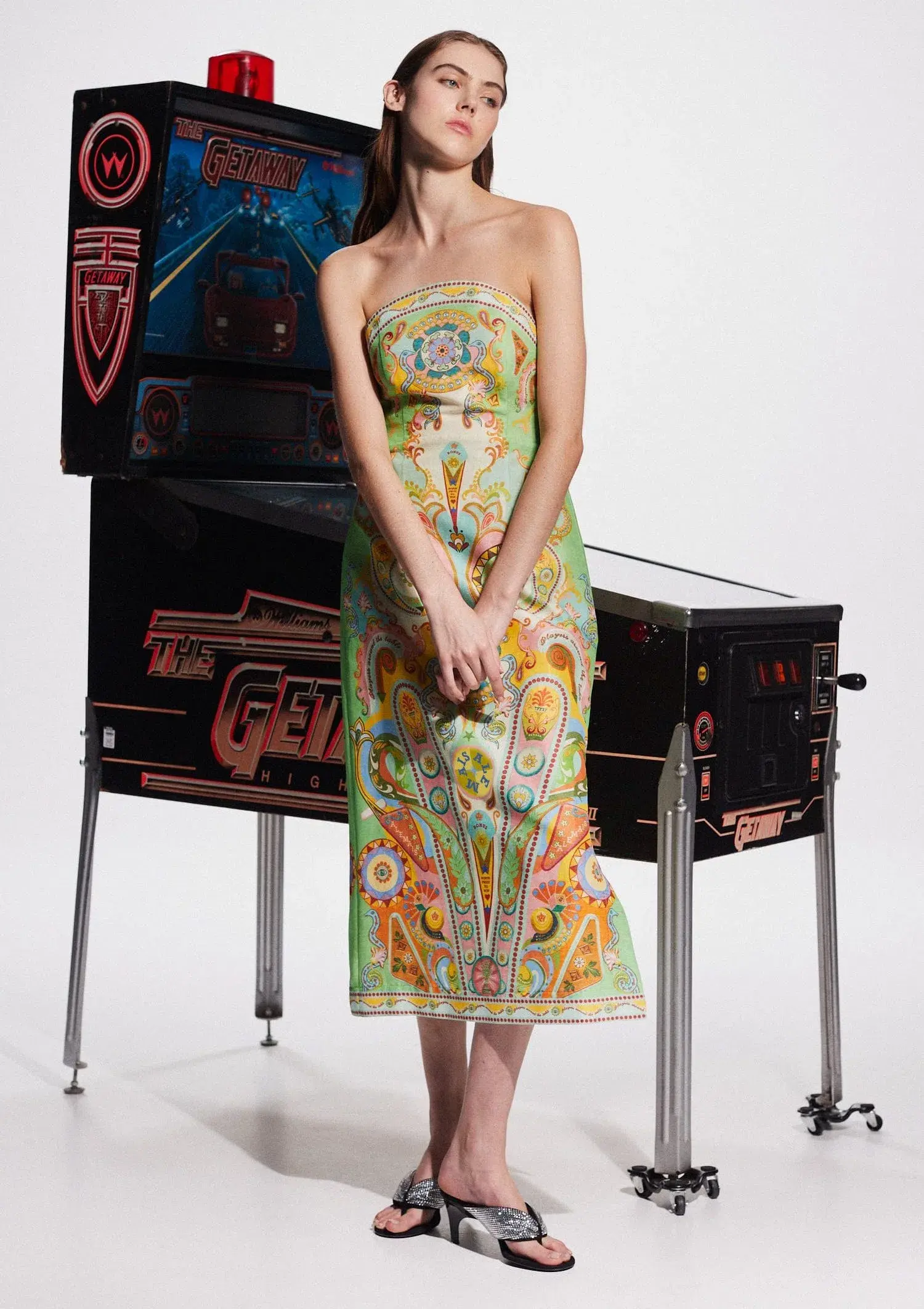 Alemais Pinball Bodice Midi Dress Multi Size 8 - Image 1