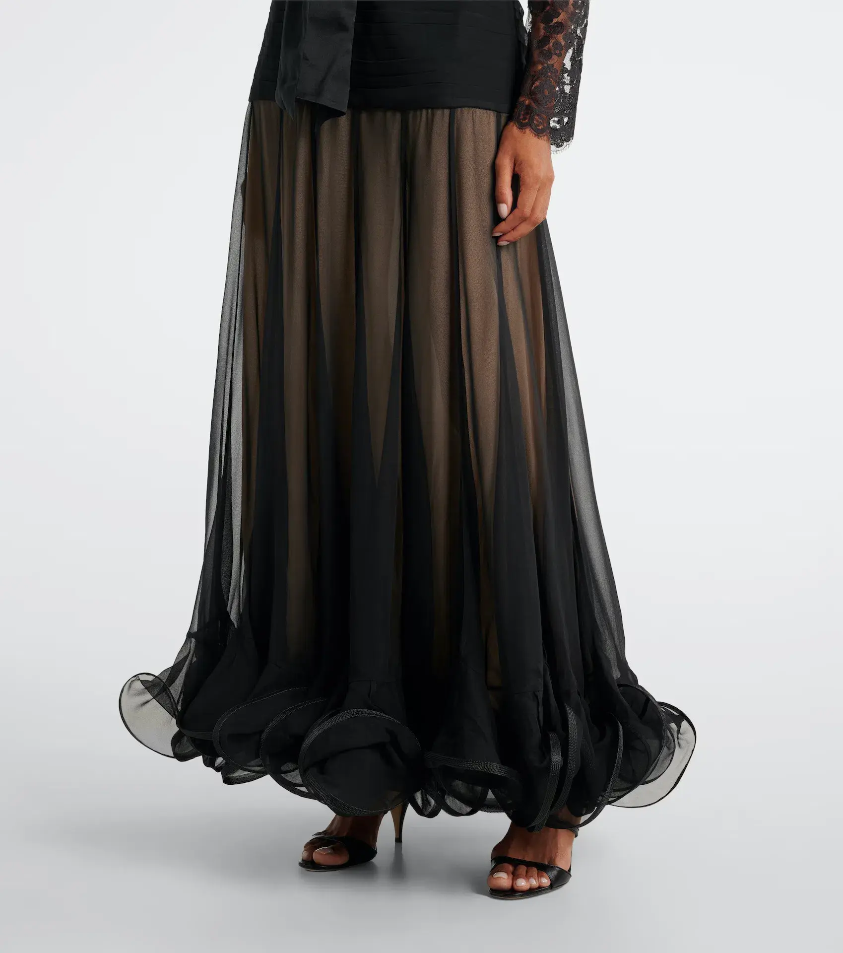 Zimmermann Illustration Flounce Gown Black Size 0 / AU 8 - Image 5