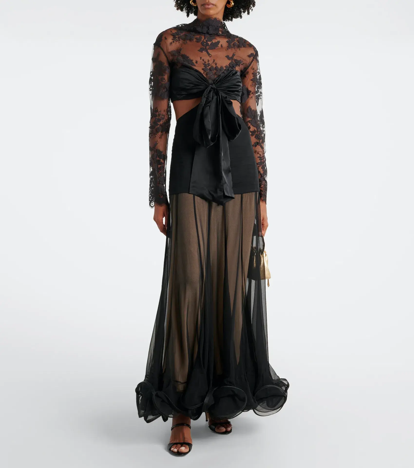 Zimmermann Illustration Flounce Gown Black Size 0 / AU 8 - Image 2