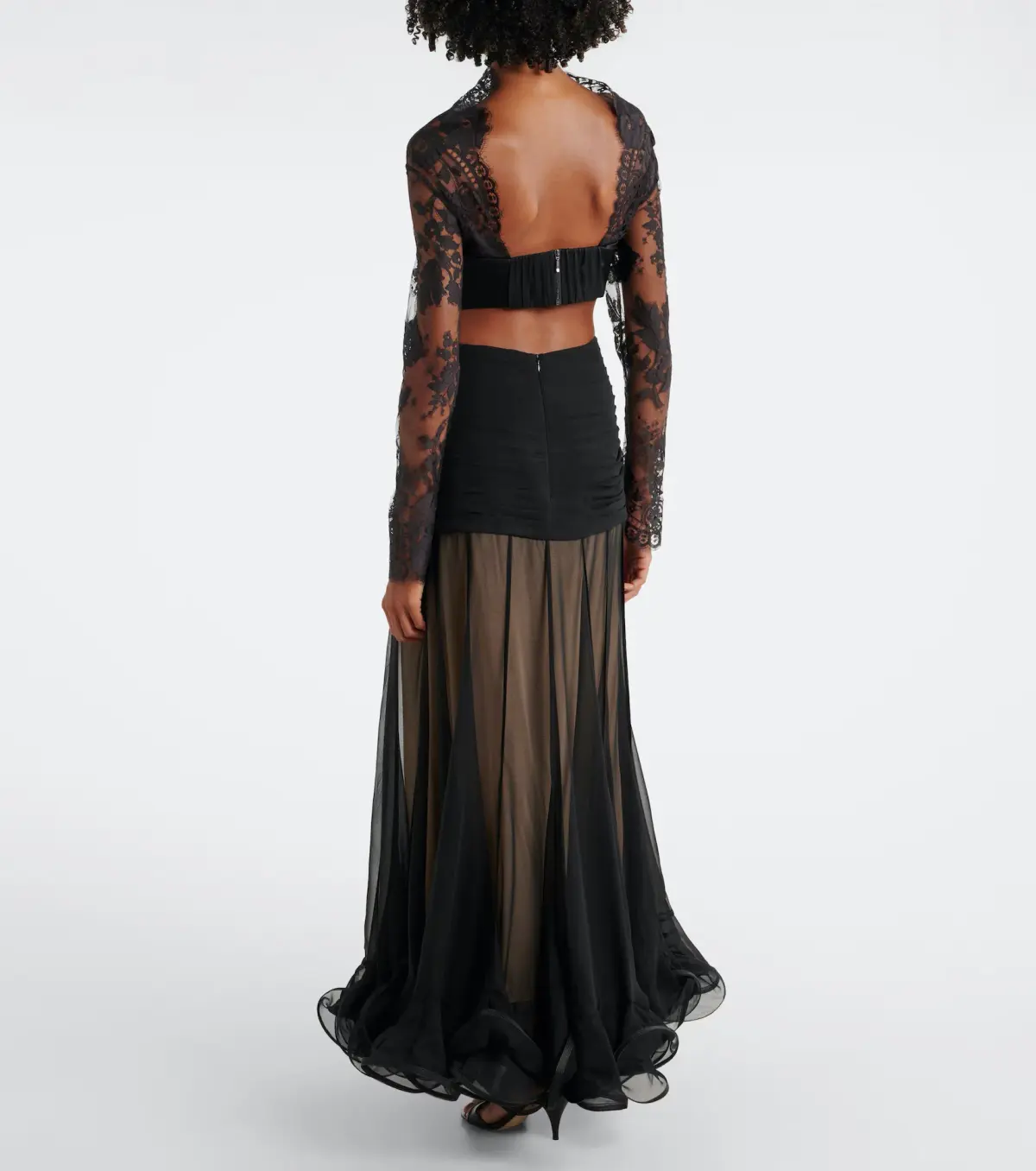 Zimmermann Illustration Flounce Gown Black Size 0 / AU 8 - Image 4