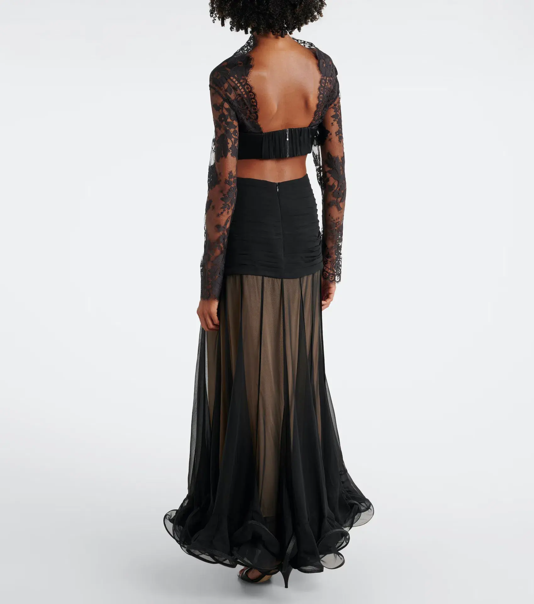 Zimmermann Illustration Flounce Gown Black Size 0 / AU 8 - Image 4