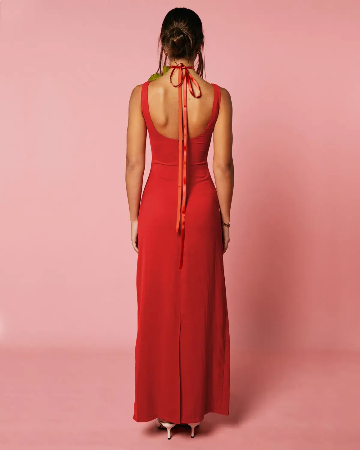 Isabelle Quinn Scarlette Maxi Dress in Crimson Size 10 - Image 3