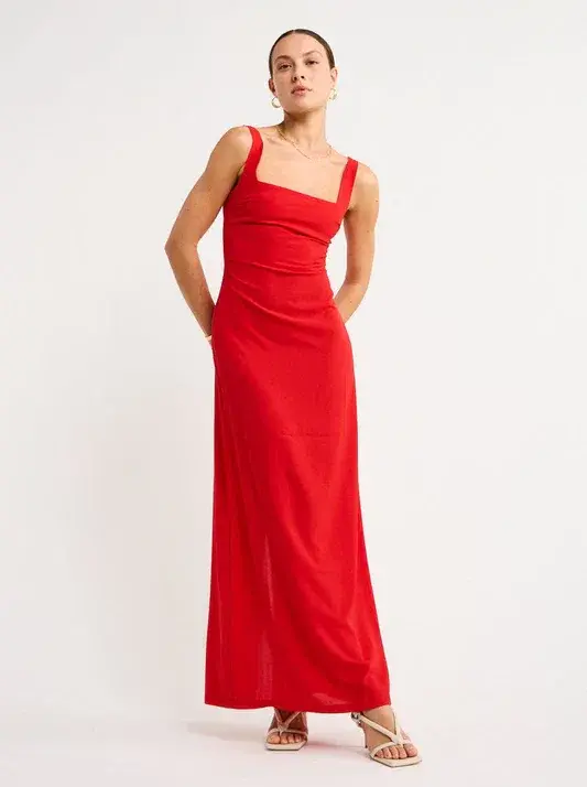 Isabelle Quinn Scarlette Maxi Dress in Crimson Size 10 - Image 4