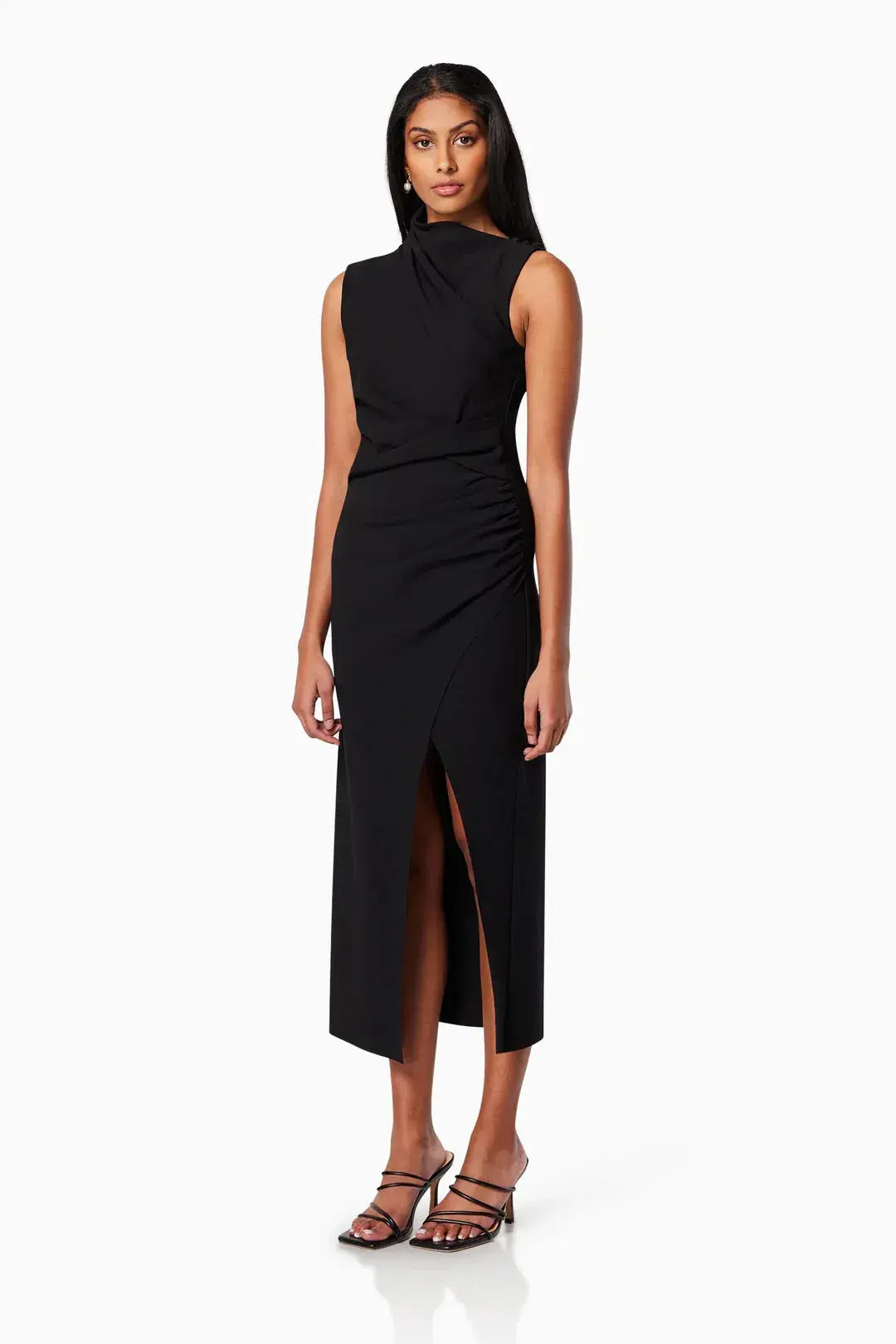 Elliatt Genoa Midi Dress Black Size 8 - Image 2