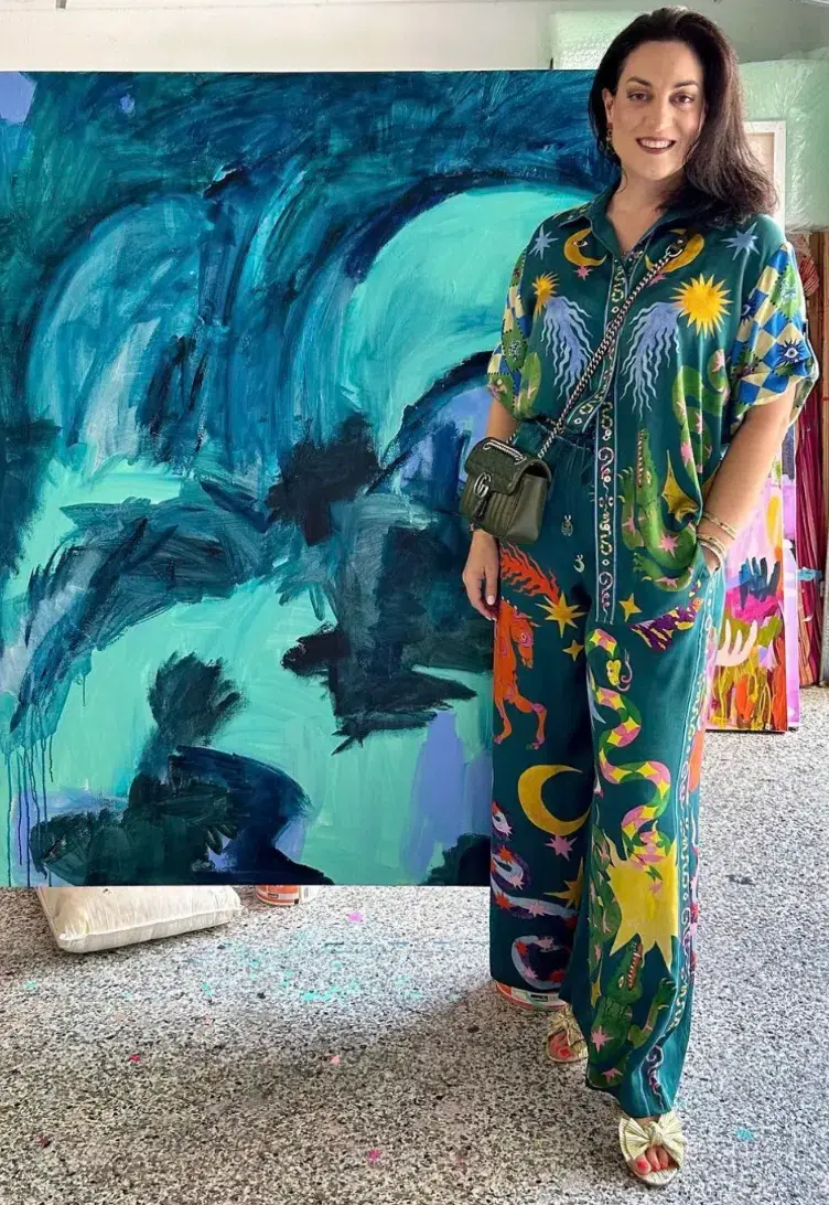 Alemais Guardian Silk Shirt and Pants Set Multi Size 12 - Image 6