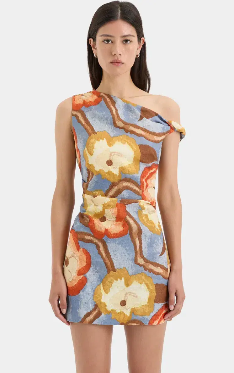 Sir the Label Avery Twist Mini Dress Camellia Print Size 12 - Image 2