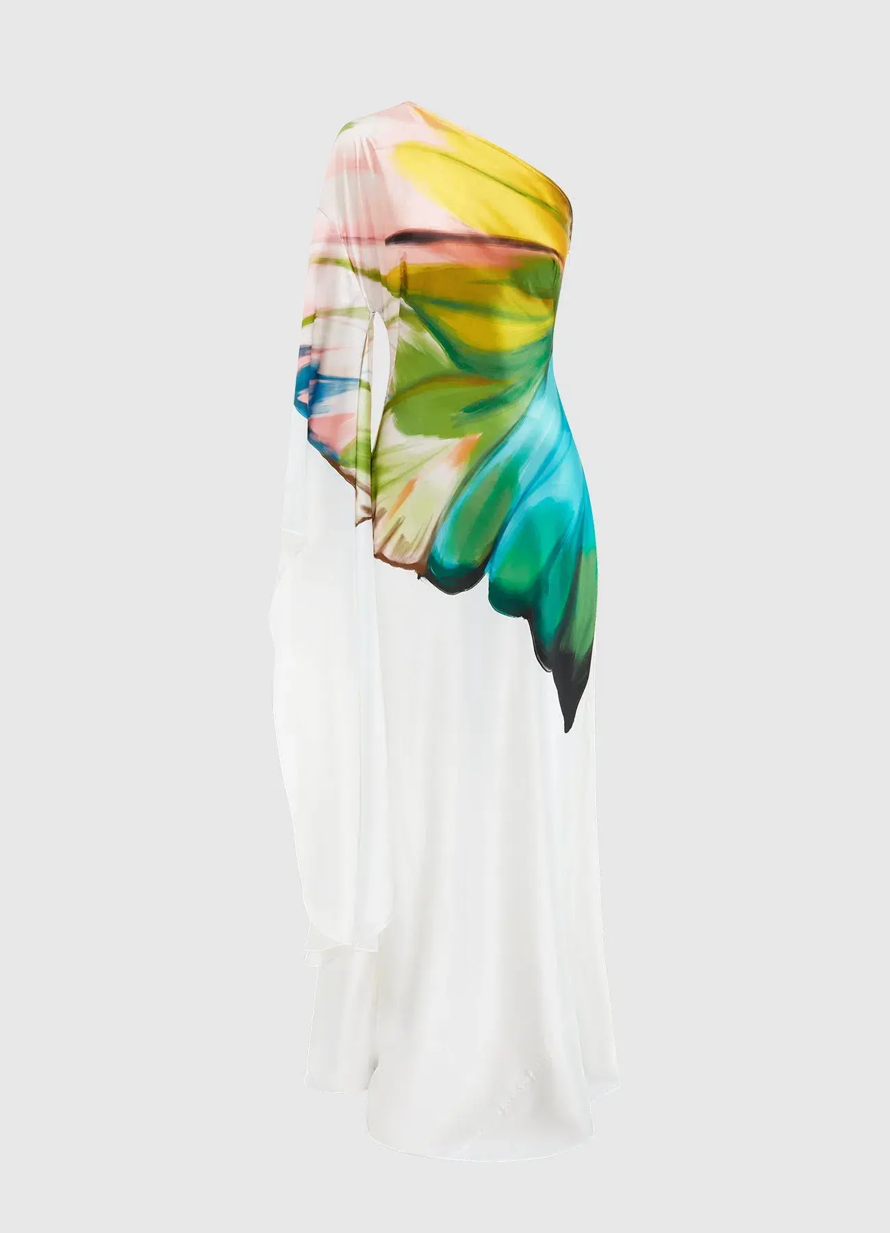 Leo Lin Mei One Shoulder Gown Multi Size 8 - Image 3