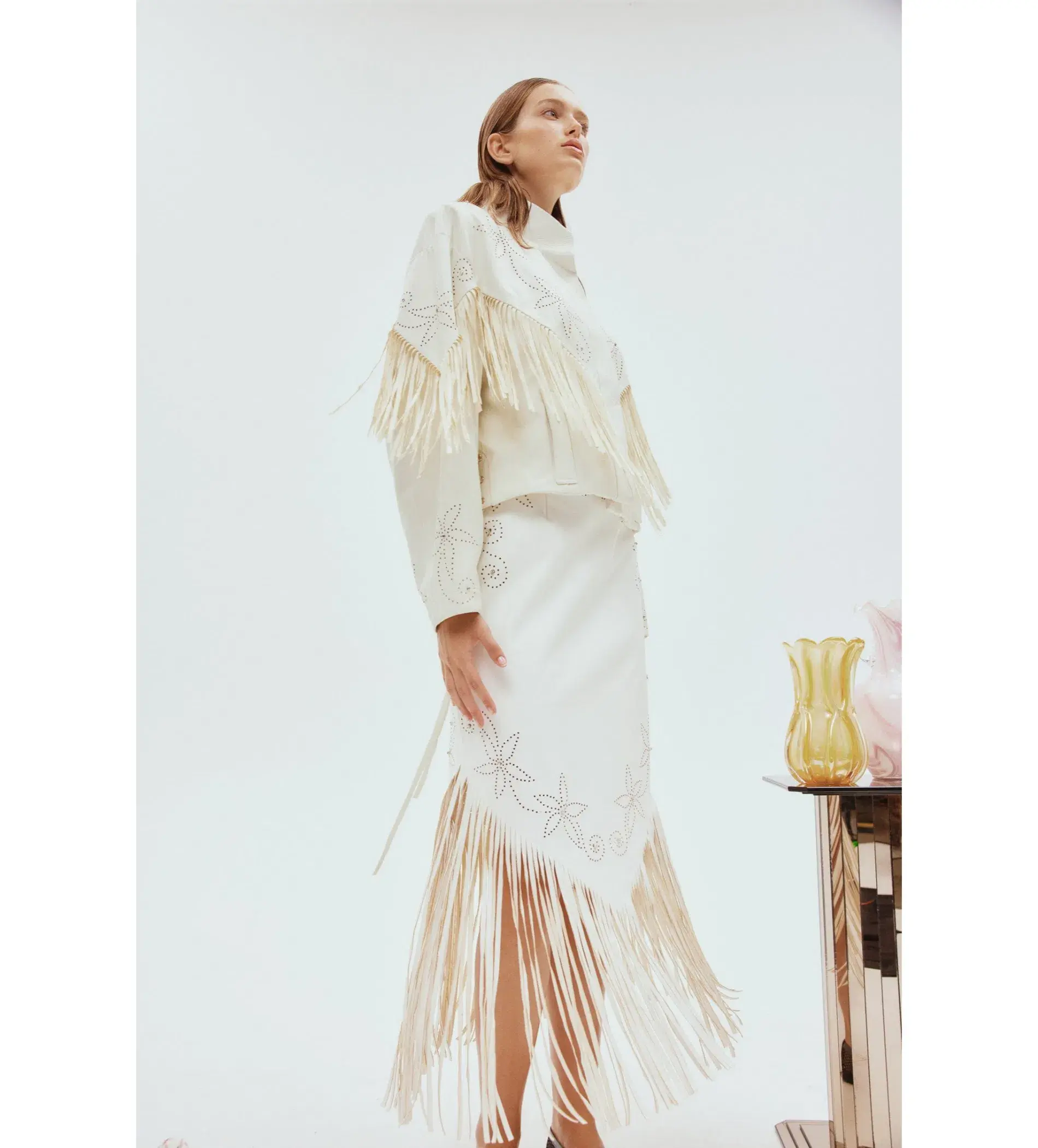 Alemais Barbara Fringe Jacket Size 8 - Image 1