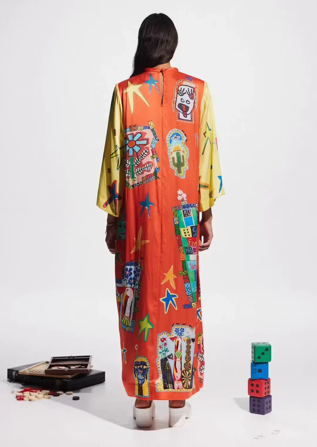 Alemais Players Midi Dress Multi Size 10 - Image 3